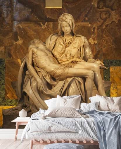 Michaelangelo Pieta Sculpture Vatican Rome Italy mural Michaelangelo Pieta Sculpture Vatican Rome Italy mural