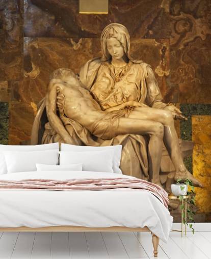 Escultura de Michaelangelo Pieta mural Vaticano Roma Italia
