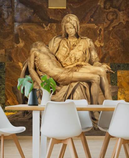 Escultura de Michaelangelo Pieta mural Vaticano Roma Italia