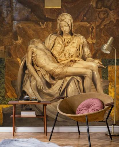 Michaelangelo Pieta Skulptur Vatikanet Roma Italia veggmaleri