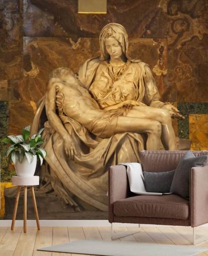 Michaelangelo Pieta Skulptur Vatikanet Roma Italia veggmaleri Michaelangelo Pieta Skulptur Vatikanet Roma Italia veggmaleri