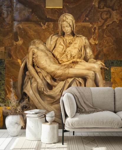 Escultura de Michaelangelo Pieta mural Vaticano Roma Italia