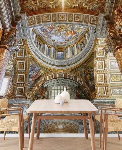 interior of st peters basilica wallpaper