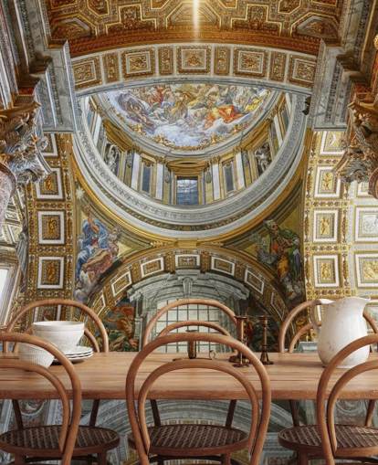 papel de parede interior da basílica de são pedro