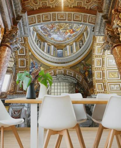 interieur van st peters basilica behang