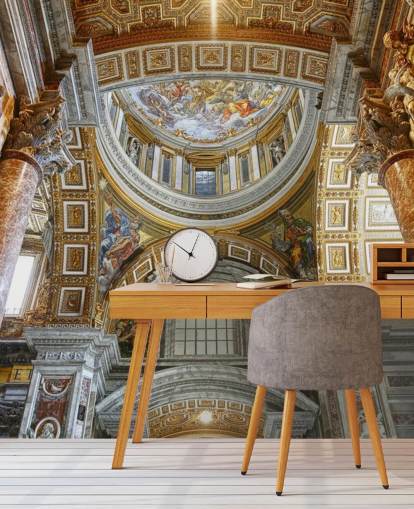 indre af st peters basilika tapet