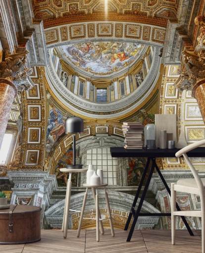 indre af st peters basilika tapet