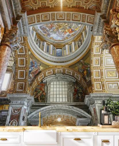 interior of st peters basilica wallpaper