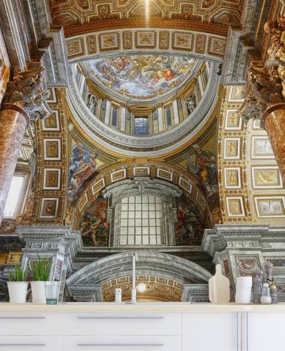 interior of st peters basilica wallpaper
