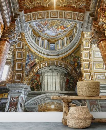 interior of st peters basilica wallpaper