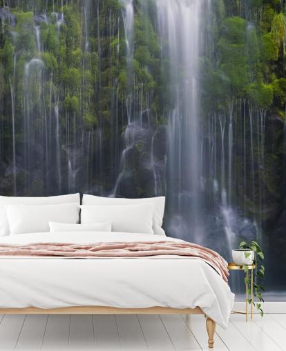 lots of waterfalls and greenery wallpaper