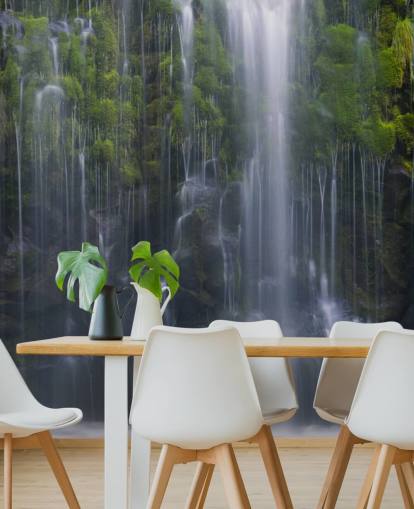 lots of waterfalls and greenery wallpaper