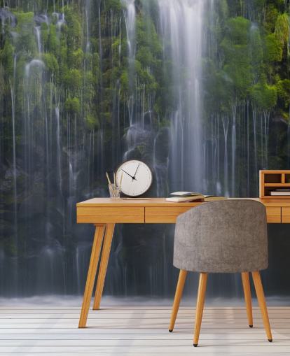 lots of waterfalls and greenery wallpaper