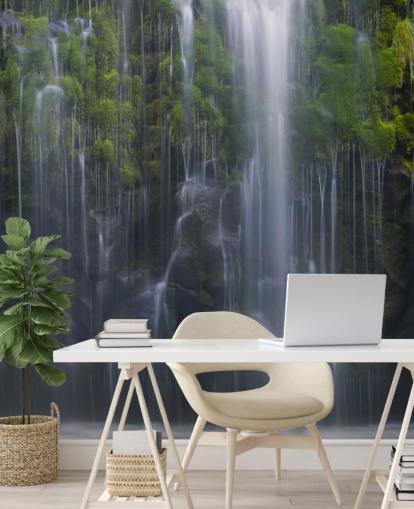 lots of waterfalls and greenery wallpaper