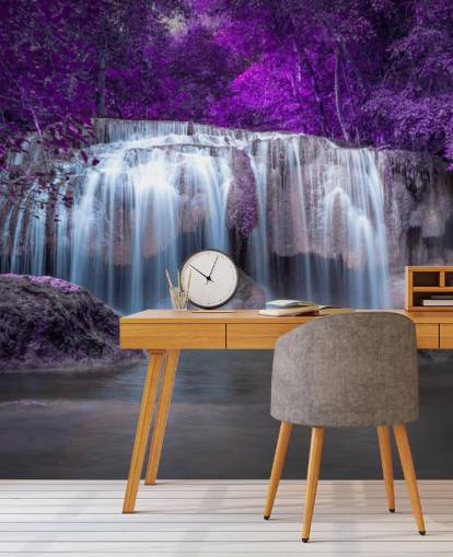 lila Blatt Wasserfall Tapete lila Blatt Wasserfall Tapete
