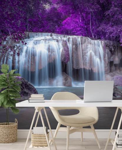 paars bladige waterval behang paars bladige waterval behang