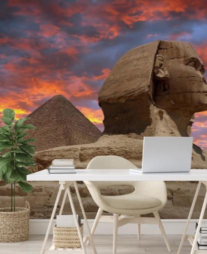 Pyramid and Sphinx at Sunset mural Pyramid and Sphinx at Sunset mural