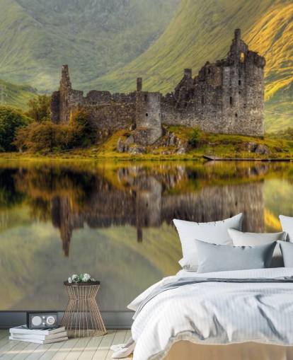 skotska slott ruiner av en loch tapet skotska slott ruiner av en loch tapet