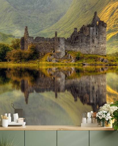 Ruinas del castillo escocés por un fondo de pantalla Ruinas del castillo escocés por un fondo de pantalla