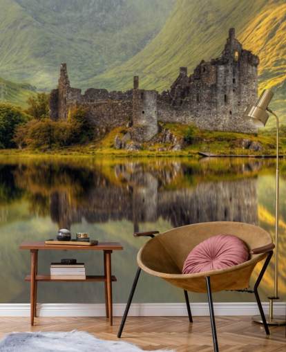 Skotlannin linnan rauniot Loch tapetti