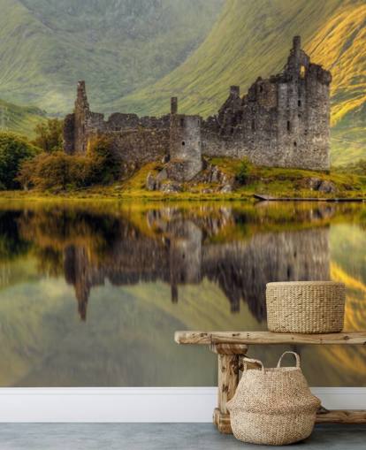 ruínas do castelo escocês por um papel de parede loch