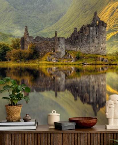 scottish castle ruins by a loch wallpaper scottish castle ruins by a loch wallpaper