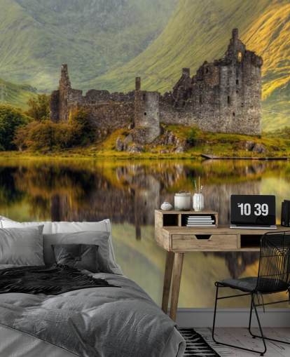 Skotlannin linnan rauniot Loch tapetti