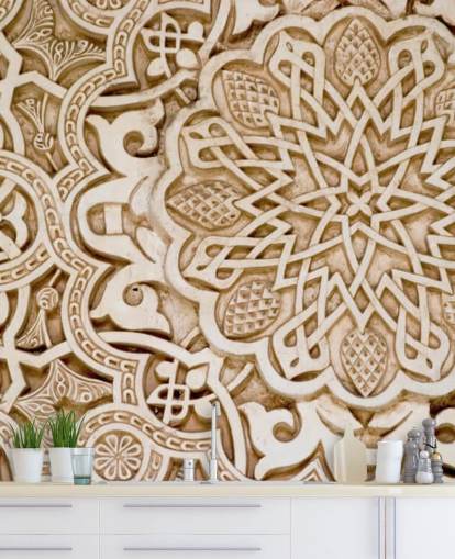 Alhambra Moorish Carved Stone mural