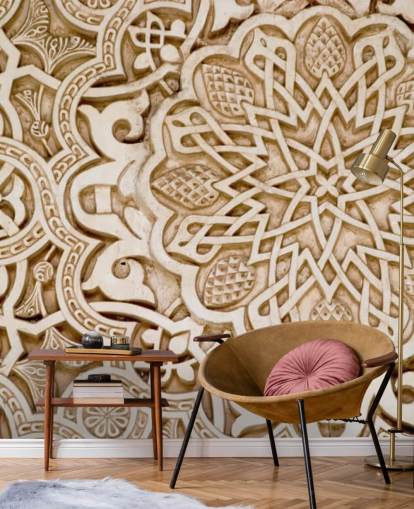 Alhambra Moorish Carved Stone mural