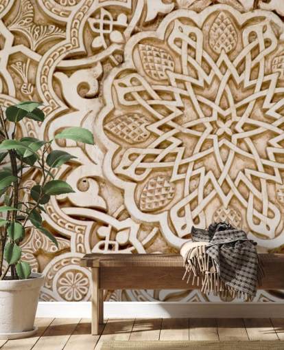 Alhambra Moorish Carved Stone mural