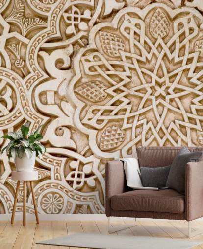Alhambra Moorish Carved Stone mural