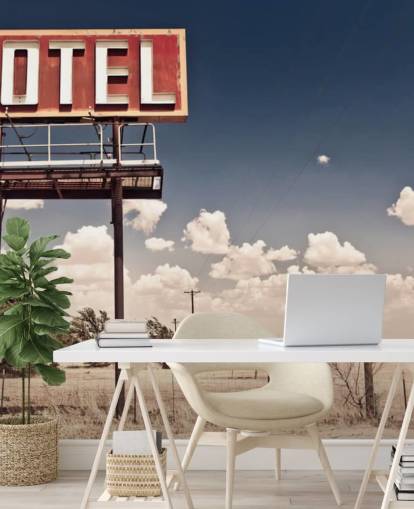 Vintage Route 66 Motel mural