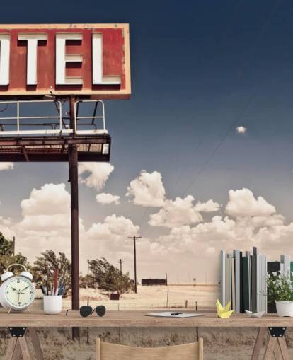 Vintage Route 66 Motel mural
