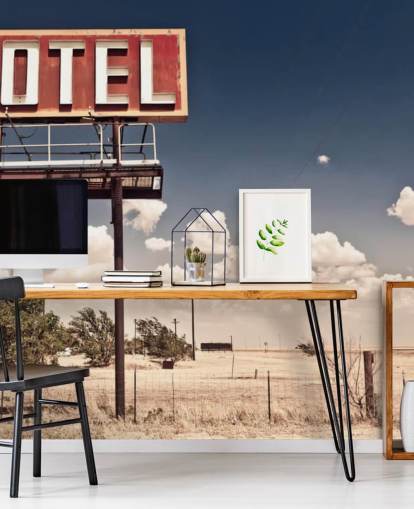Vintage Route 66 Motel mural Vintage Route 66 Motel mural