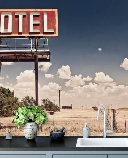 Vintage Route 66 Motel mural