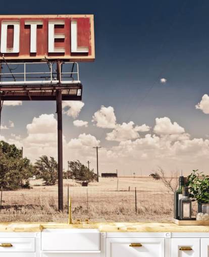 Vintage Route 66 Motel mural Vintage Route 66 Motel mural