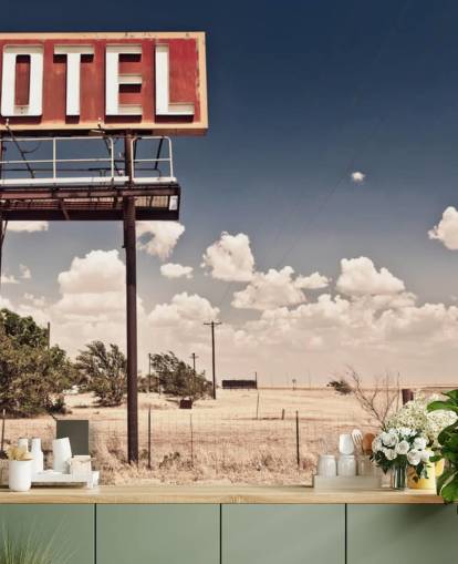 Vintage Route 66 Motel mural
