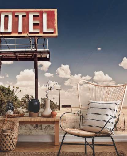 Vintage Route 66 Motel mural