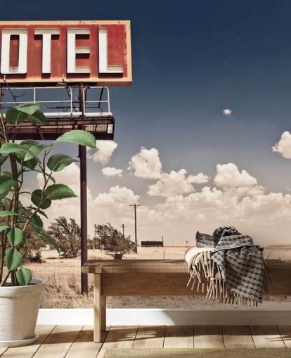 Vintage Route 66 Motel mural