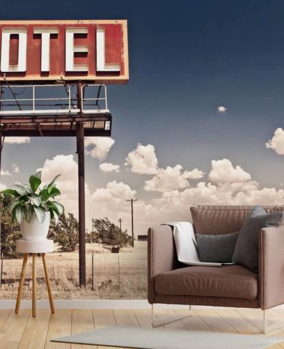 Vintage Route 66 Motel mural
