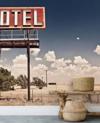 Vintage Route 66 Motel mural
