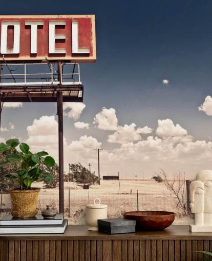 Vintage Route 66 Motel mural