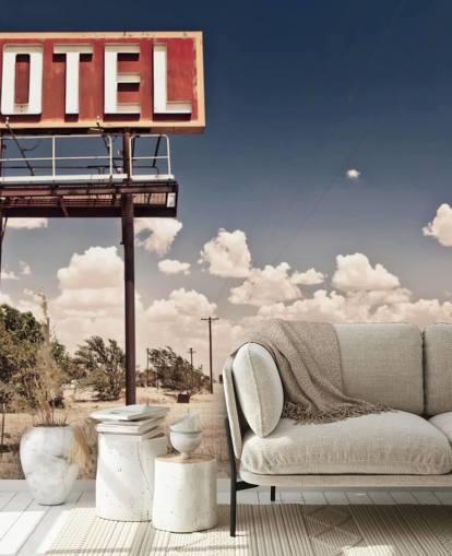 Vintage Route 66 Motel mural