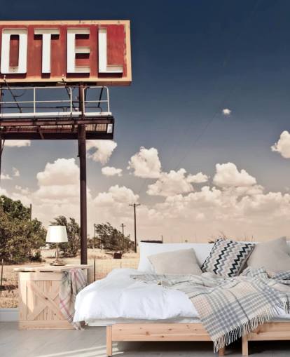 Vintage Route 66 Motel mural