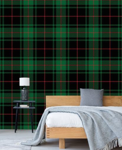 green and red tartan wallpaper