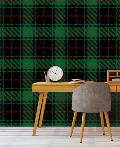 vihreä ja punainen tartan tapetti