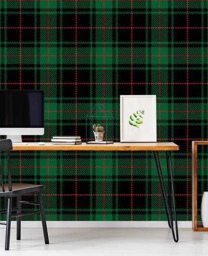 green and red tartan wallpaper