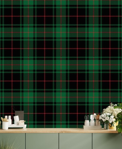 carta da parati tartan verde e rosso carta da parati tartan verde e rosso