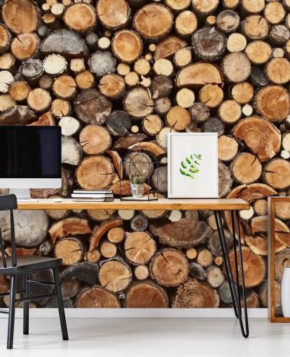 papier peint mural brun appelé Pile of Fire Wood pour les entreprises papier peint mural brun appelé Pile of Fire Wood pour les entreprises