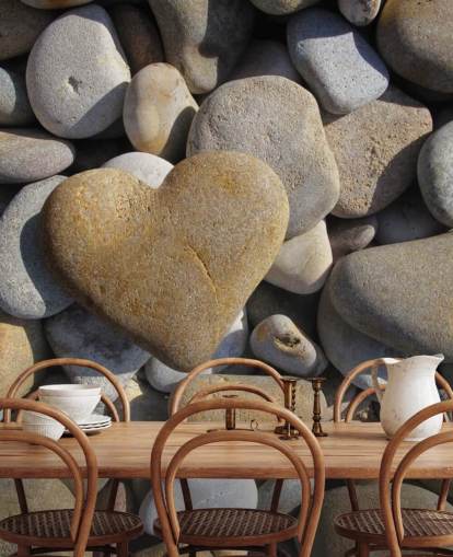 Pebble Heart Beach Wallpaper